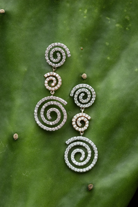 Two-Toned Diamond Earrings