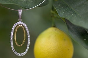 Two-Toned Oval Pendant