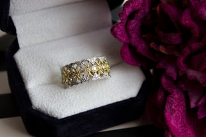 Two-Toned Gold & Diamond Band
