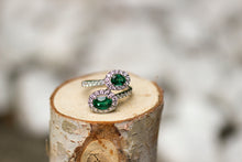 Load image into Gallery viewer, Double Emerald Ring
